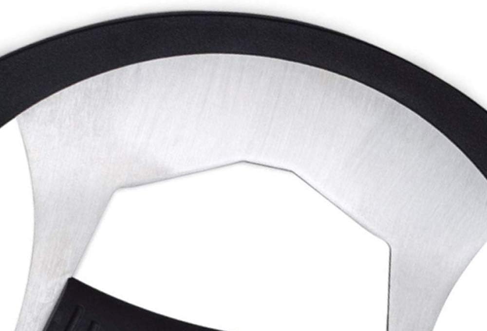 Mezzaluna Salad Chopper,Stainless Steel Mezzaluna Knife Razor Sharp Rocker Slicer with Protection Cover Vegetable Chopper Mincing Cutter for Pizza Cheese Onion Carrot Pepper Garlic