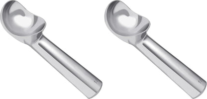 Pimoys Ice Cream Scoop, 7 Inch Aluminum, Nonstick, Bright Silver