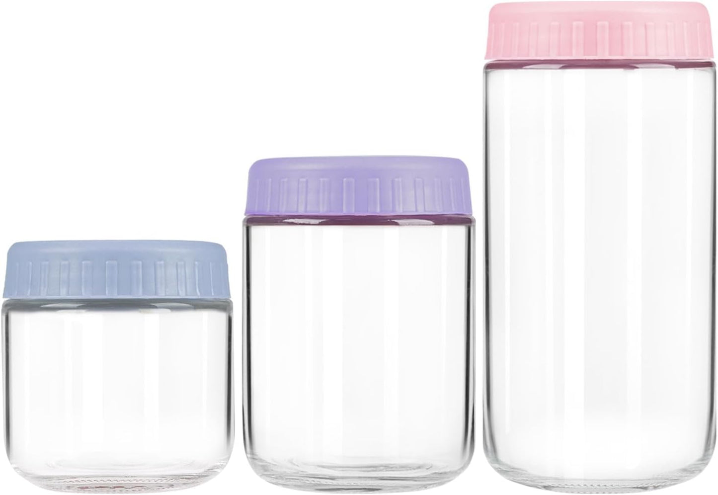 Overnight Oats Containers with Lids, 10oz Wide Mouth Mason Jars with Lids, 9 Pack Glass Jars with Airtight lid for Chia Pudding Yogurt Salad, Meal Prer Oatmeal Jars, Pink