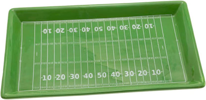 Boston International Serving Tray Football Party Ceramic Condiment Server Platter with Three Bowls, 10 x 6-Inches, Football Fever