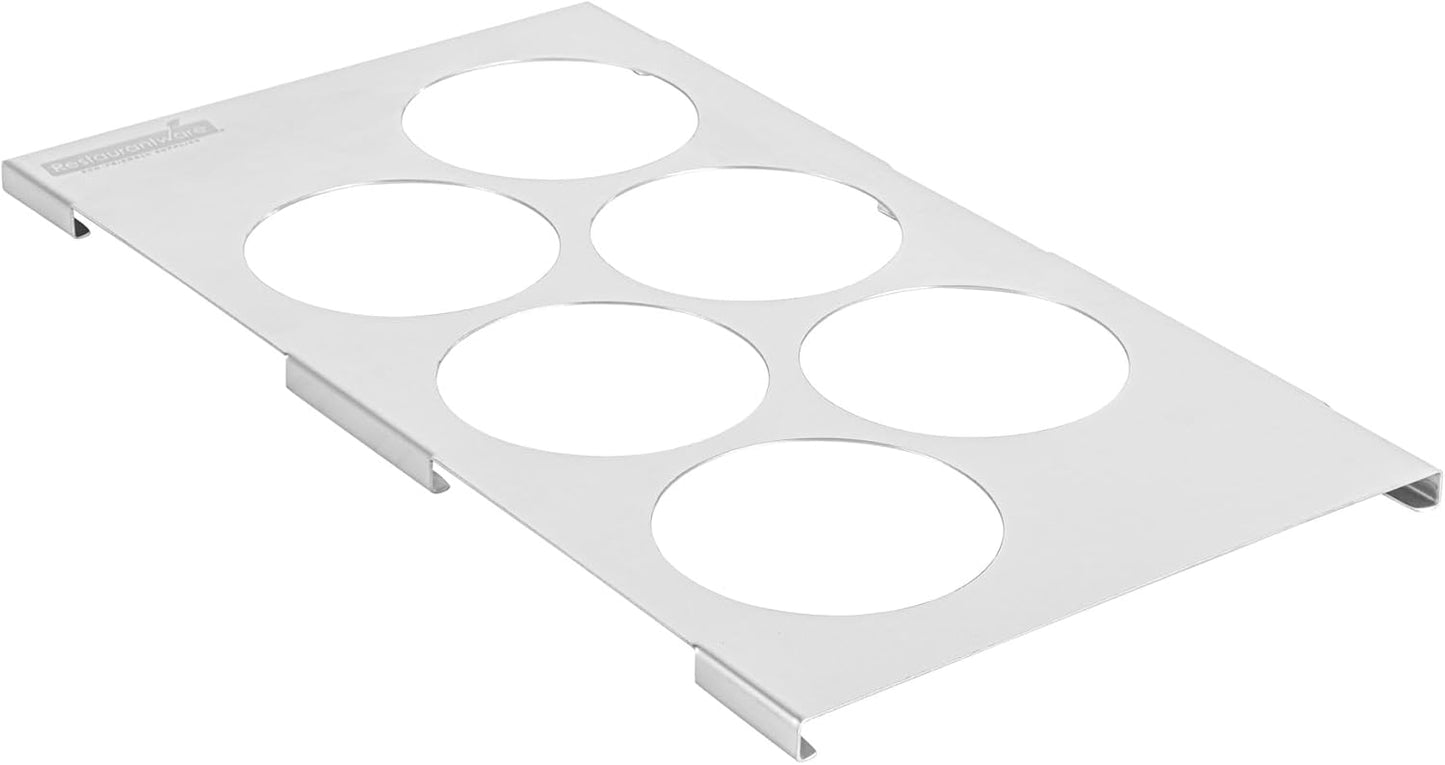 Restaurantware Stainless Steel Bottle Organizer - 1 Count - 6.299 x 7.087 x 0.394 Inches - Dishwasher-Friendly Condiment Holder - Kitchen Bottle Rack - Space-Saving Design - Silver