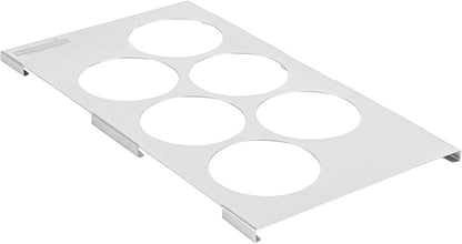 Restaurantware Stainless Steel Bottle Organizer - 1 Count - 6.299 x 7.087 x 0.394 Inches - Dishwasher-Friendly Condiment Holder - Kitchen Bottle Rack - Space-Saving Design - Silver