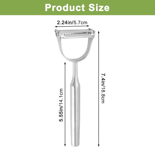 2‑in‑1 Vegetable Peeler, Stainless Steel Julienne Peeler