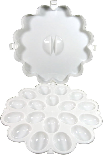 KB KITCHEN BASICS Kitchen Basics Devilled Egg Carrier With Lid - White