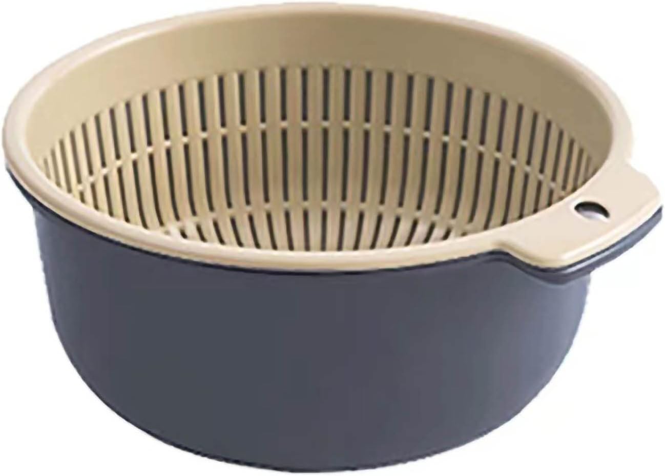 2 in 1 Small Colander Bowl Set, Detachable Strainer and Serving Bowl Kitchen Fruit Vegetable Washing Drainer for Home Meal Prep and Salad Making (7.09x2.56inch)