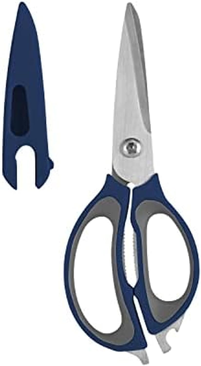 Farberware 4-in-1 Kitchen Scissors, High Carbon Stainless Steel, Black