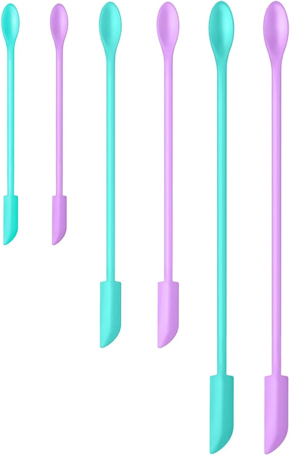 Silicone Spatula Set 6Pcs, Mini Jar Scraper for Makeup & Food