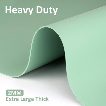 Silicone Mat Heat Resistant Mats for Countertop, Large Silicone Mats for Crafts Kitchen Counter Workbench Table protector, Size 36x24 inches Thick 2mm,Rolled Package,Light Blue