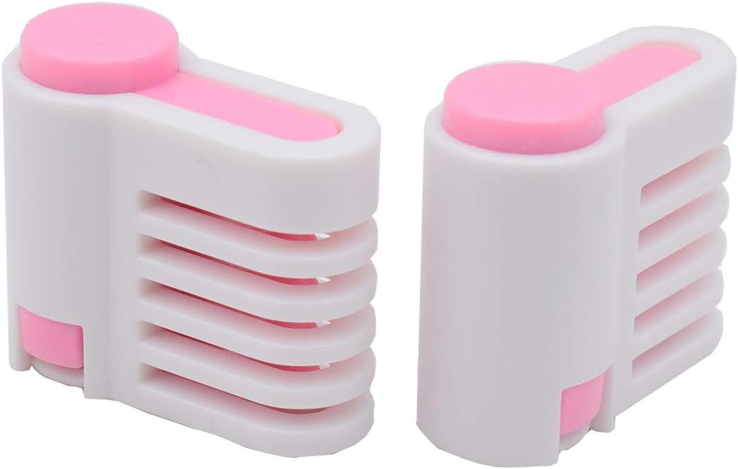 Yorwe 2PCS Cake Slicer Leveler, 5 Layers Bread & Toast Cutter (Rose Red)