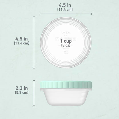 Bentgo Prep - 20 Piece 32 fl oz Leak-Proof Deli Containers with Lids, Food Storage for Meal Prep, Twist-Top, Reusable, PFAS & BPA-Free, Stackable, Microwave, Freezer & Dishwasher Safe (Aqua Splash)