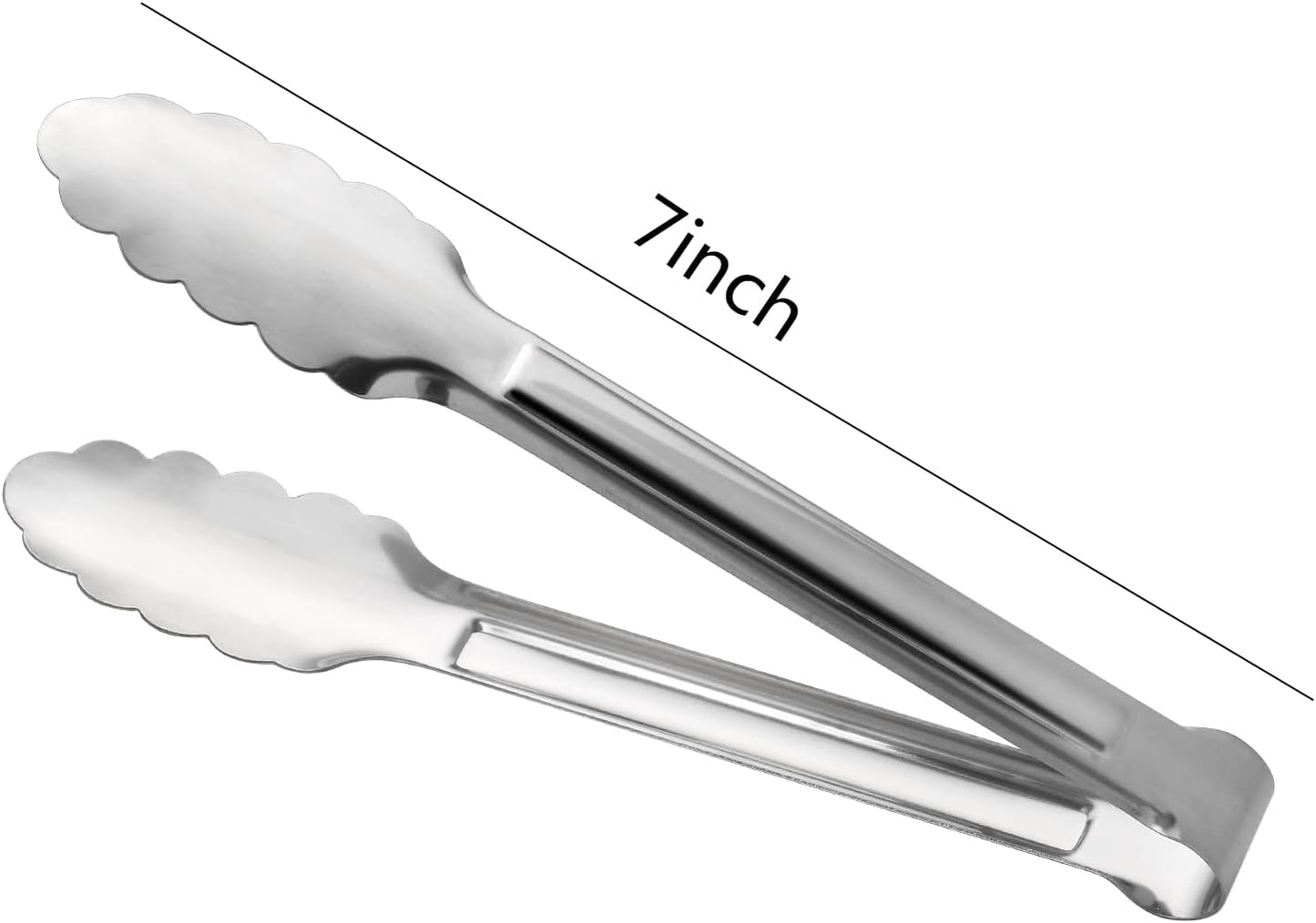 Serving Tongs, Stainless Steel Kitchen Cooking Food Buffet Mini Salad Appetizer Tong Small, Set of 12