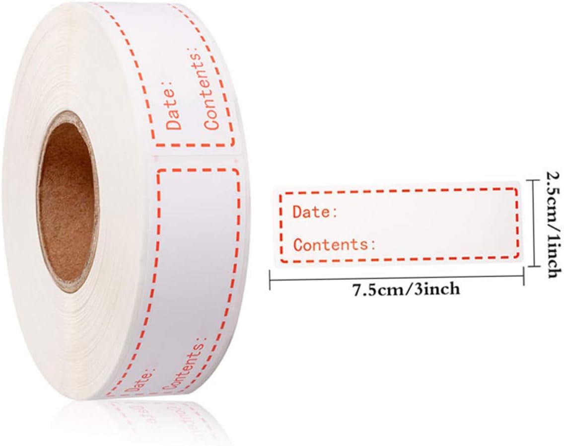 Kitchen Food Storage Date Labels 500pcs Self-Adhesive Stickers for Refrigerator Removable Record Date Stickers for Easy Identification for Home and Restaurant Use