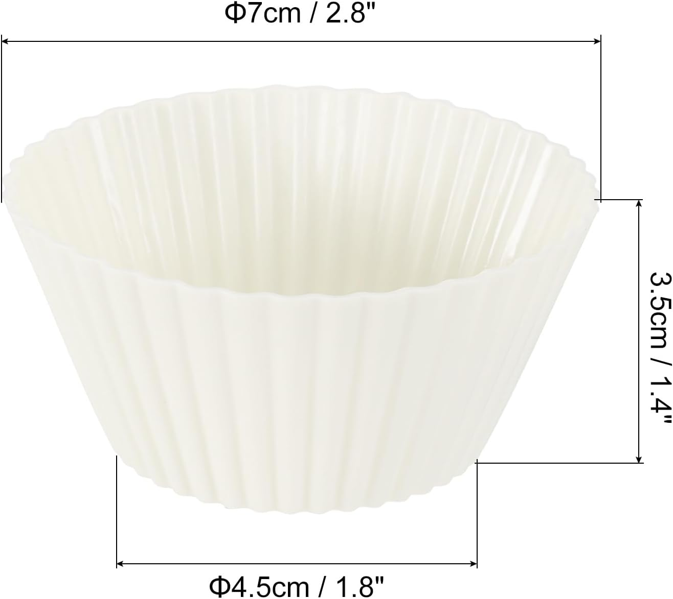 uxcell 18Pcs Silicone Cupcake Liners, Non-Stick Baking Cups, for Cooking Eggs, Baking Muffins and Make a Cake(Pink)