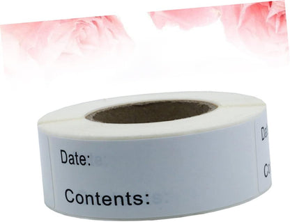 Ciieeo 1roll English Record Date Stickers Self-Adhesive Pastes for Kitchen Organization for Food Storage and Crafting Easy to Use Natural Unique Design