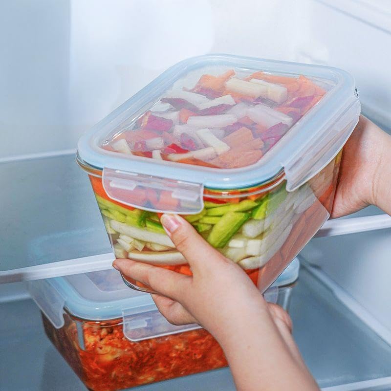 88Oz 2 Pcs Large Glass Food Storage Containers Family Size Set Baking Containers with Locking Lids Storing food, BPA Free Leak Proof Microwave Oven Safe