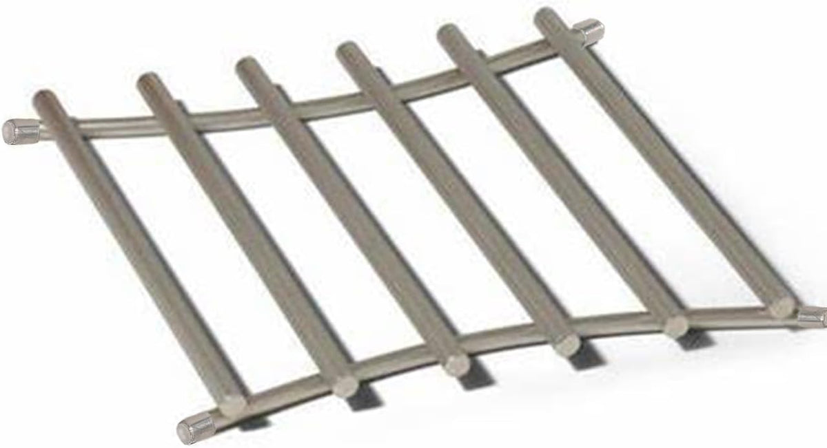 FitWell Heat-Resistant Steel Dining Protector Modern Metal Trivet for Kitchen Table, Holds Hot Pots & Cast Iron Cookware, Trivet for Serving and Organization of Hot Dishes in Kitchen (Satin Nickel)