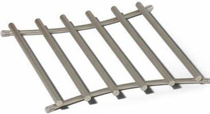 FitWell Heat-Resistant Steel Dining Protector Modern Metal Trivet for Kitchen Table, Holds Hot Pots & Cast Iron Cookware, Trivet for Serving and Organization of Hot Dishes in Kitchen (Satin Nickel)
