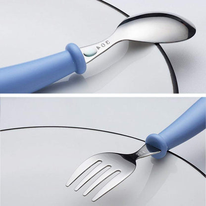 4 Pcs Toddler Utensils, Toddler Forks and Spoons,stainless Steel Baby Utensils Baby Silverware Set with Storage Box for Safe Dining