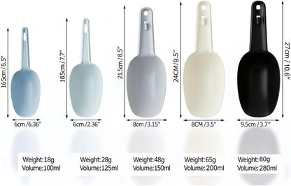 Plastic Scoops for Canisters, Plastic Scoop for Ice Cubes, Flour Scoops Dry Goods Coffee Beans & Cereals