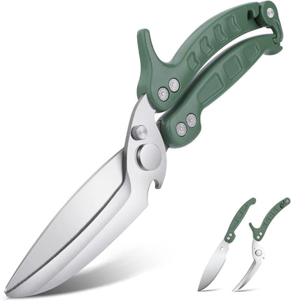 DRAGON RIOT Heavy Duty Poultry Shears - A Must Have Kitchen Shears for Chicken and Meat Cutting - Dishwasher Safe and Stainless Food Kitchen Scissors for Thanksgiving