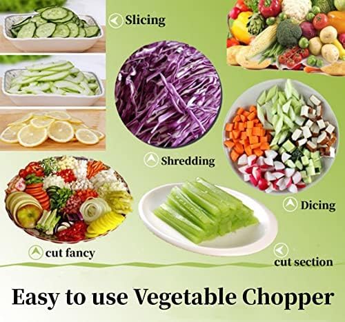 Vegetable Chopper, Onion Dicer & Mandoline Slicer with Container, Grey