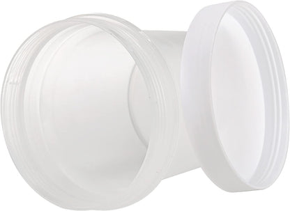 Peohud 20 Pack Ice Cream Containers, 10 Oz Plastic Freezer Food Storage Jars with Screw Lids, Leak Proof Takeout Container for Jam, Reusable Pudding Cups for Fruit, Dessert, Sundaes, Soup, BPA Free