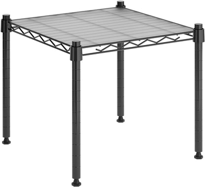 Whitmor 2-Wire Shelving Unit, Metal Storage Shelves, Stacking Shelf with Basket, Easy Assembly Home Organizer for Pantry, Kitchen, Garage, Plant