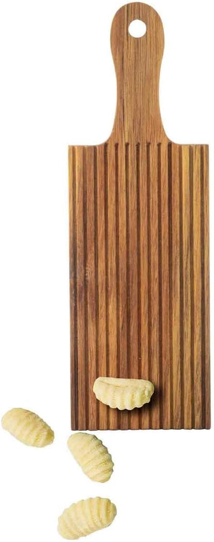 Tablecraft 11085 Gnocchi Rolling Board, 9.38-inch Length, Acacia Wood