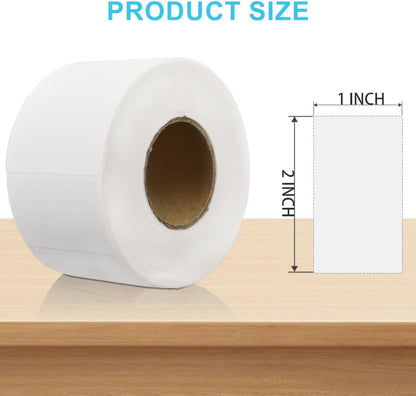 1200 Removable Freezer Labels 1x2 Inch Waterproof, Oil & Tear Resistant Blank Food Labels, Easy Peel No Residue Perfect for Refrigerator, Jars & Pantry Storage