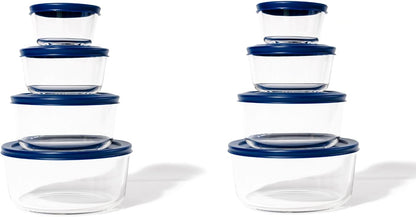 6-Piece Glass Food Storage Containers Set (3 Containers + 3 BPA-Free Lids) | 2-Cup, Leakproof | Microwave, Freezer, Oven & Dishwasher Safe | Ideal for Meal Prep & Pantry Organization, Pistachio