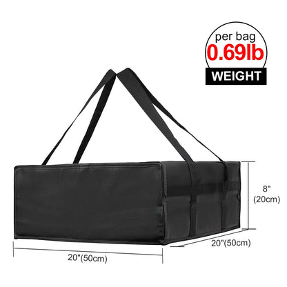 Bodaon Insulated Food Delivery Bag, XXXL Pizza Delivery Bags for Hot and Cold Food, Commercial, Large Capacity Reusable Warming Bag, Catering Cooler Bag for Rideshare, Warmers for Parties (Black, 1Pk)