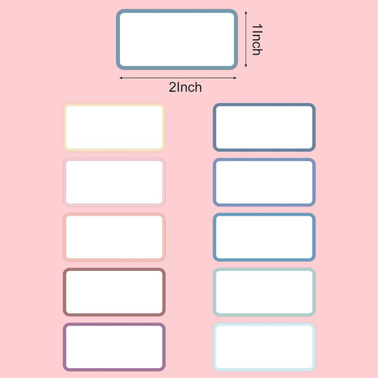 1000Pcs Removable Food Labels 1 x 2 Inch, Colored Freezer Labels Stickers Waterproof Oil for Food Containers, Classroom, Storage (10 Colors)