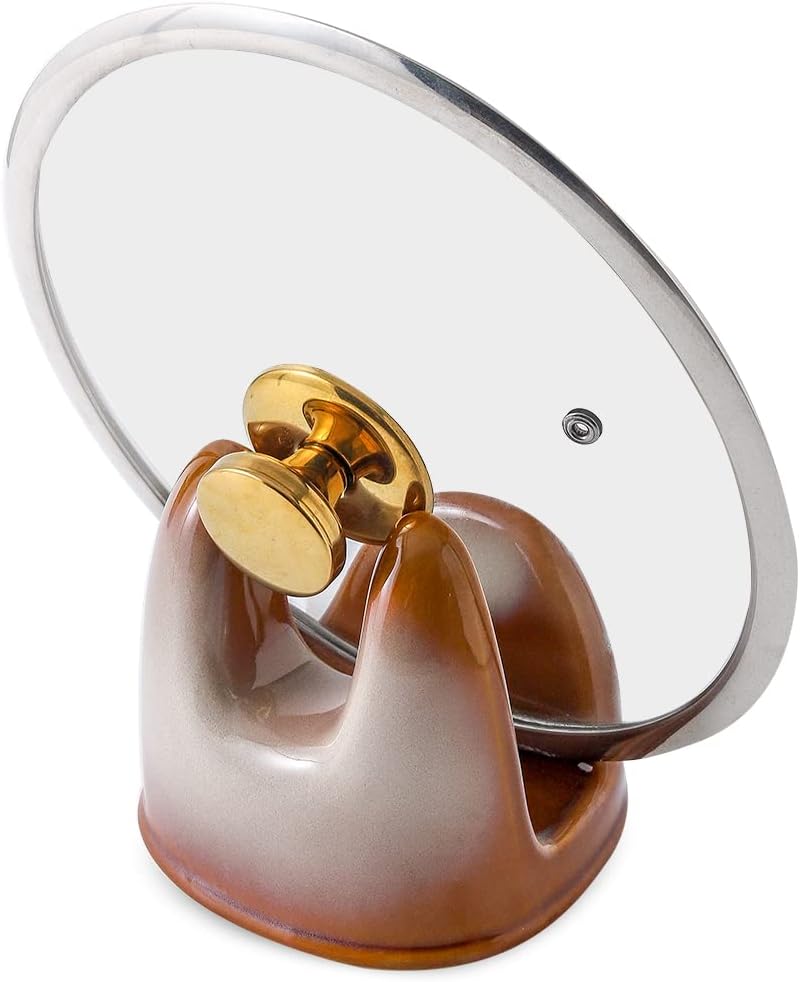 Nihow Ceramic Pot Lid Holder While Cooking for Kitchen Counter/Stove Top