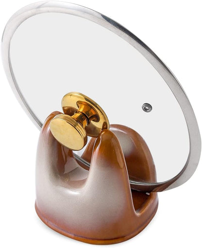 Nihow Ceramic Pot Lid Holder While Cooking for Kitchen Counter/Stove Top