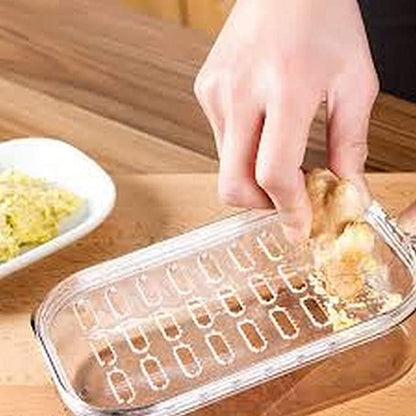 JapanBargain, Japanese Plastic Zester Grater – Multi-Purpose Coarse/Fine Condiment Grater with Container for Ginger and Wasabi, Made in Japan