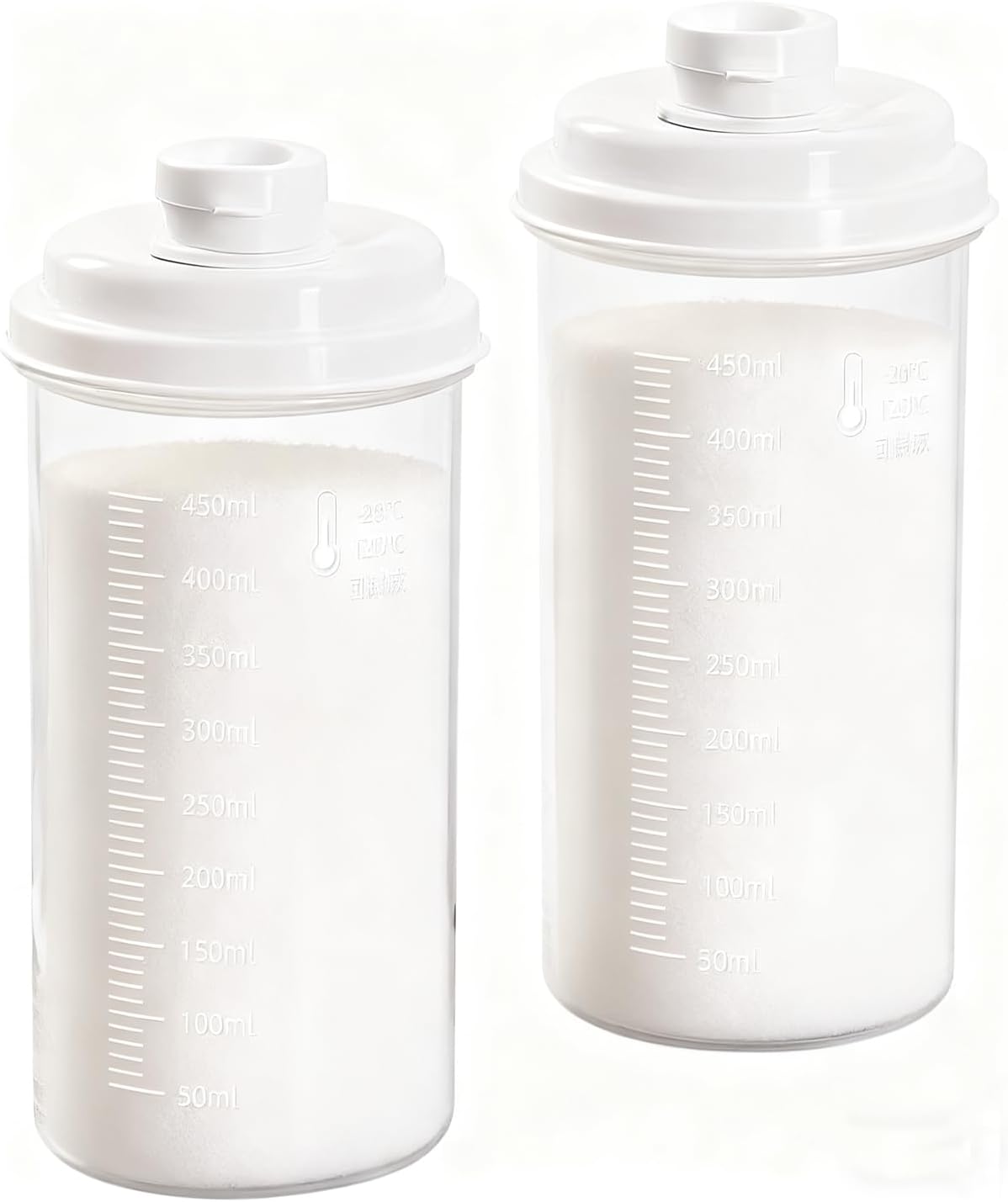 2PCS Flour Sugar Storage Containers - Brown Sugar Keeper, Sugar Containers,Coffee Canister,Coffee Bean Storage,Sugar Dispenser with Pour Spout and Lids,Reusable Food Storage Containers