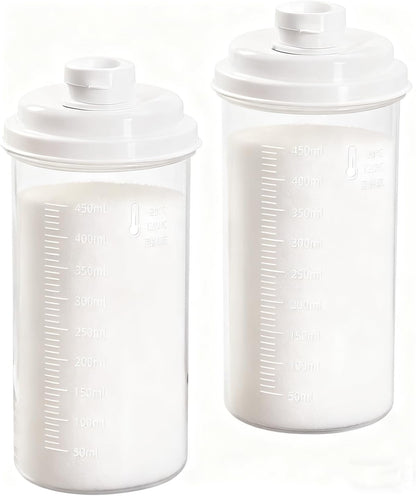 2PCS Flour Sugar Storage Containers - Brown Sugar Keeper, Sugar Containers,Coffee Canister,Coffee Bean Storage,Sugar Dispenser with Pour Spout and Lids,Reusable Food Storage Containers