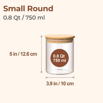 ComSaf 2Pcs Large Glass Storage Containers with Lids 4Qt, 1 Gallon Wide Mouth Flour Sugar Storage Containers, Large Capacity and Sealed for Rice, Cereal, Oat, Easy Clean and Scoop, Pantry Organization