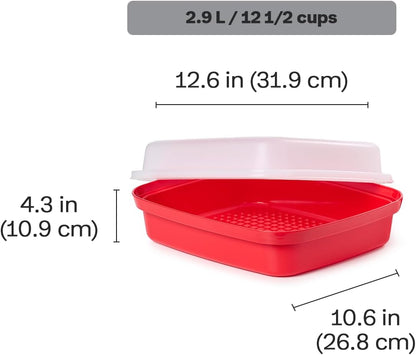 Tupperware Season-Serve Marinating Container, Dishwasher Safe and BPA Free Container (2.9 L/12.5 Cups)