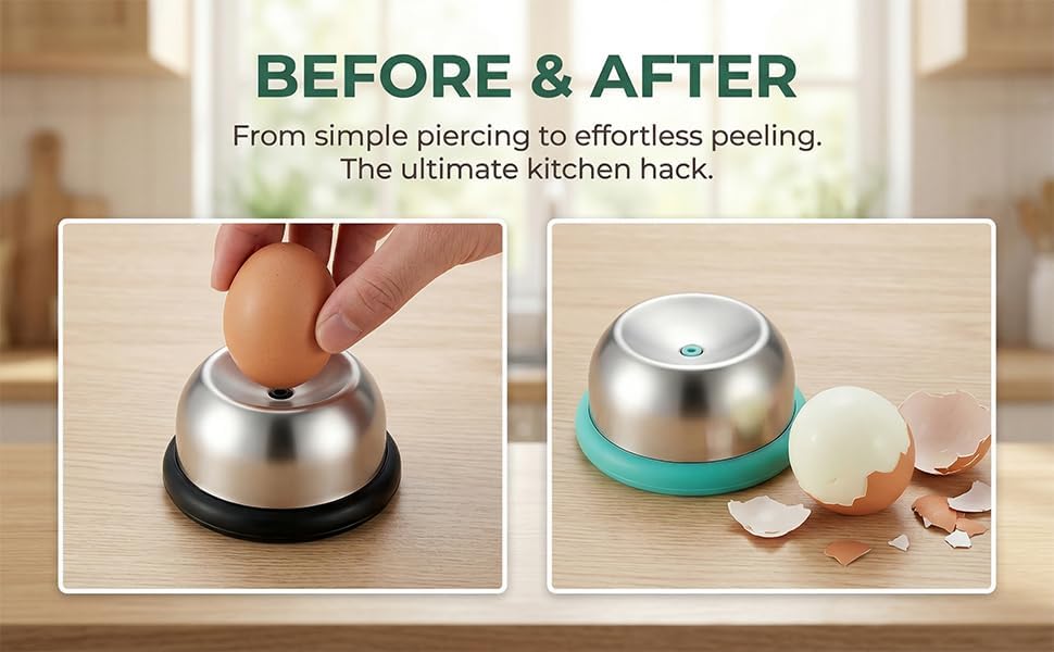 Egg Piercer, Egg Punch Tool Stainless Steel Needle with Anti-Slip Base