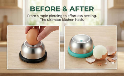 Egg Piercer, Egg Punch Tool Stainless Steel Needle with Anti-Slip Base
