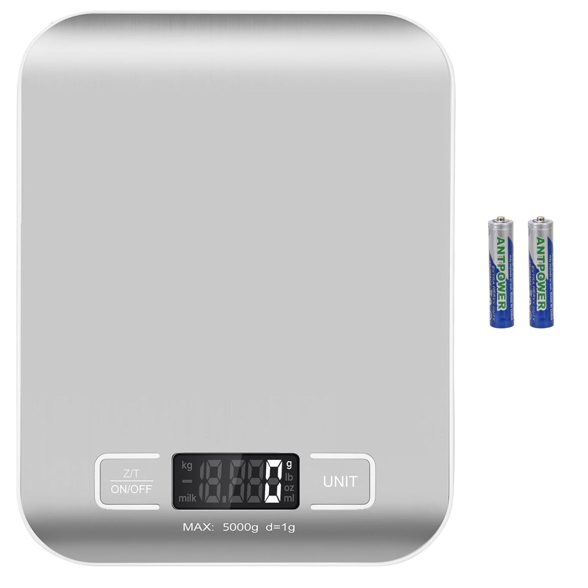 Digital Shipping Scale,Stainless Steel Panel, Accurate Portable Postal Scale for Packages, Small Business,Kitchen, Food, Handmade, Liquids, and Boutique (Rose Gold Battery(5kg/1g))