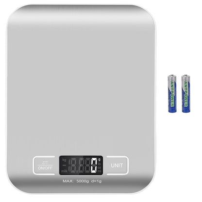 Digital Shipping Scale,Stainless Steel Panel, Accurate Portable Postal Scale for Packages, Small Business,Kitchen, Food, Handmade, Liquids, and Boutique (Rose Gold Battery(5kg/1g))