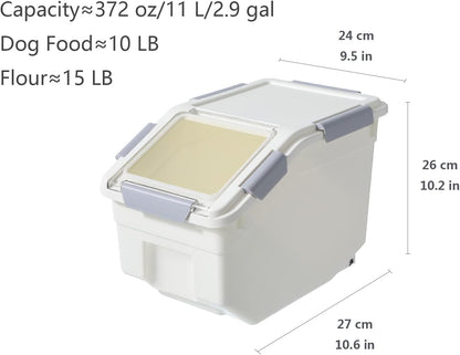 CITY BABY 2 Pack Dog Food Storage Container with Scoop,Large Airtight Pet Dog Food Bin,Container for Dog Treats Rice,Dog Cat Dry Food Bin,Baking Supplies,Flour,Rice,Kitchen Pantry Cereal (10 LB)