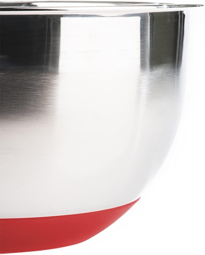 Stainless Steel Mixing Bowls with Lids and Non Slip Bases (Set of 5, Black)