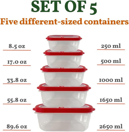 10-Piece Rectangle Food Storage Containers with Vented Lids, Airtight and BPA Free, Stackable, Microwave, Freezer, and Dishwasher Safe (GRAY)