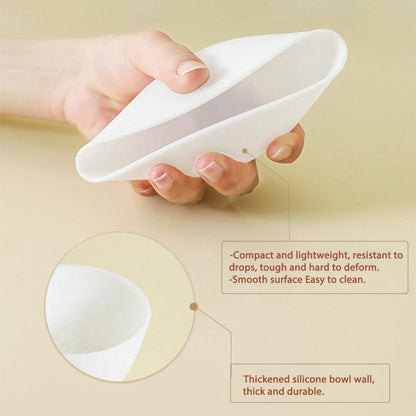 10 Piece Silicone Mixing Bowl Set, 3.93-Inch Microwaveable Silicone Bowls, Facial Bowls for Aestheticians, for Facial Masks, Mud Masks and Other Skin Care Products（White）