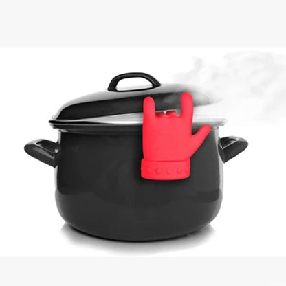 BeyondNice Silicone Snap Lid Pot Lid Lifter - Finger-Shaped, Unique, Spill-Proof & Steam Release - Kitchen Tool & Accessory (1)