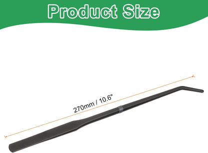 HARFINGTON Stainless Steel Tweezers 4.9 Inch Precision Tweezers with Curved Serrated Tip Multi-Purpose Kitchen Tongs for Cooking Gardening Repairing Craft, Black