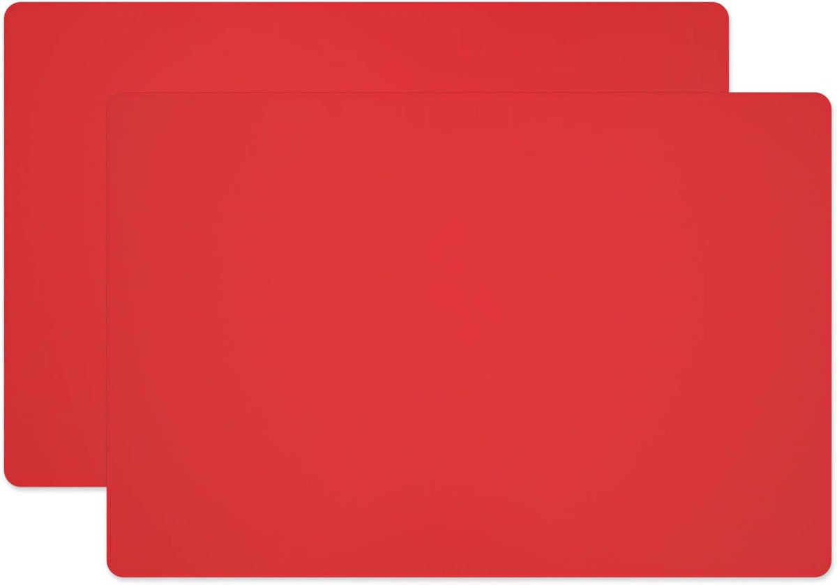 Silicone Placemats, Food-Grade Non-Slip Waterproof, Dining, Stain Resistant, Countertop Protector, Kitchen Counter Mat, Heat Resistant, Baking mat Dishwasher Safe (23.6"×15.7"-1pack, Black)